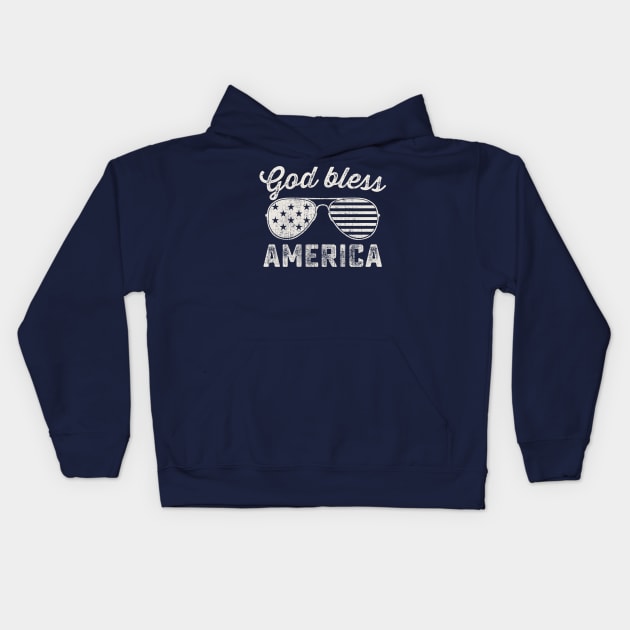 God Bless America Kids Hoodie by Designkix